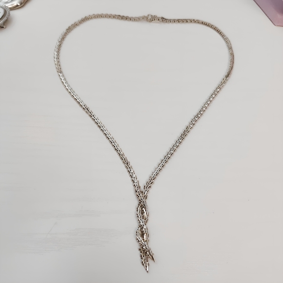 Vintage MEXICO Sterling Silver Braided Riccio Necklace 17" - Picture 12 of 14